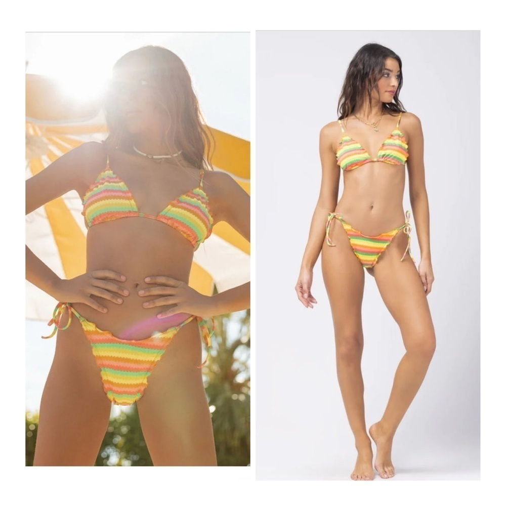 L*Space | Roger Bitsy Bikini Bottom In Under The Sun Stripes | L